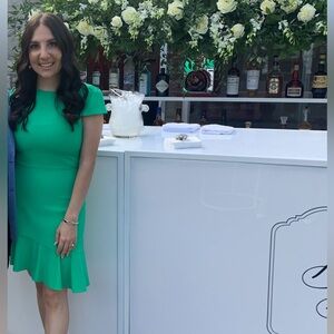 Alice + Olivia Vibrant Green Mini Dress